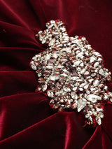 Burgundy Velvet Mother Of The Bride Dress