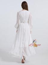 White Holiday Beach Big Swing Dress