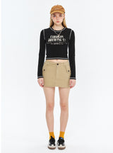 Long-sleeved Round Neck Letter Printed Top