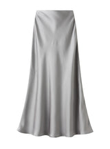 Acetic Satin Long Slim Skinny Skirt