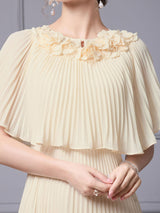 Champagne Chiffon Flower Mother Of The Bride Dress
