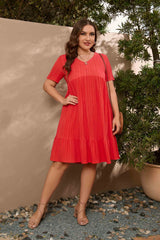 Loose Short Sleeve High Waist Plus Size Dress