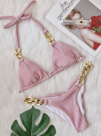 Women's Swimming Suit Low Waist Floral Scoop Neck