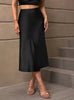 Slim Satin High Waist Long Fishtail Skirt