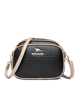 Small Round Bag Contrast Check Shoulder Bag