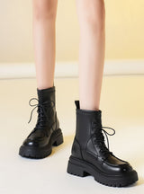 Retro Platform-raised Martin Boots