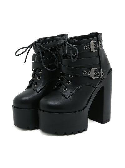Women's Thick Soles High Heels Boots