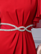 Red Beading Mother Of The Bride Dress
