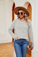 Round Neck Loose Long Sleeve T-shirt