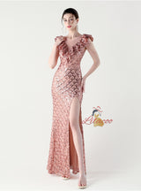 Mermaid Sequins Beading Prom Dress