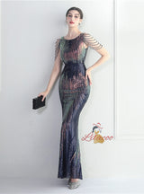 Sequins Beading Mermaid Prom Dress