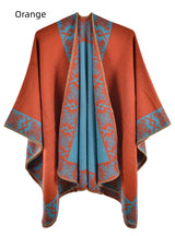 Ladies Padded Warm Cloak Scarf Shawl