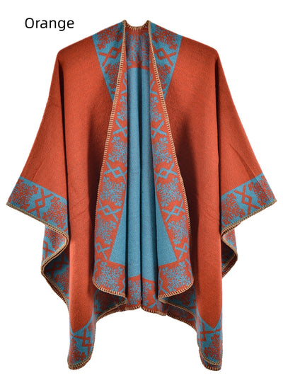 Ladies Padded Warm Cloak Scarf Shawl