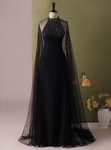 White Halter Bead Prom Dress