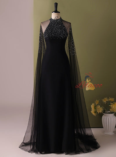 White Halter Bead Prom Dress