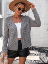 Three-dimensional Cardigan Sweater Coat