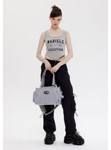 Printed Letter Sleeveless Top Vest