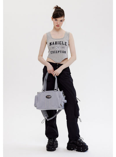 Printed Letter Sleeveless Top Vest