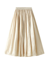 High Waist Slim Pleats Skirt