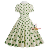 50 Hepburn Retro Polka-dot Dress