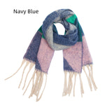 Geometric Thick Tassels Thick Warm Scarf