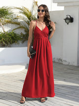 Women Lace Cross Suspender Dress