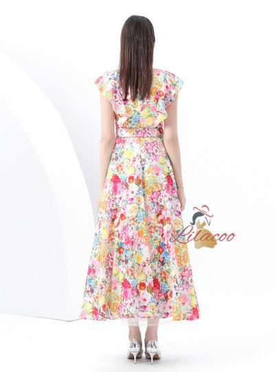 Printed Sleeveless Slim Dress