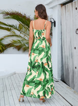 High Waist Split Bohemian Dress