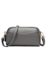 Small Double Zipper Messenger Bag Clutch Bag