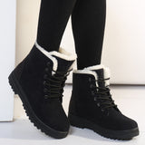 Women Warm Flat-heeled Snow Boots