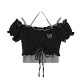 Short-sleeved T-shirt Two-piece Top