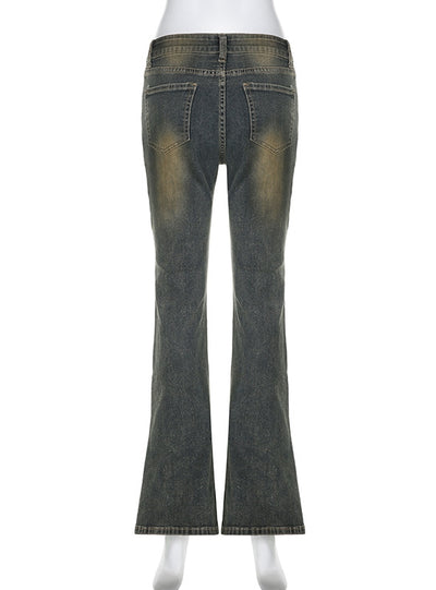 Retro Low-waisted Slim Jeans