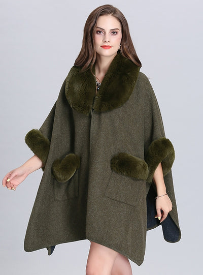 Large Size Cardigan Loose Lapel Pocket Cloak