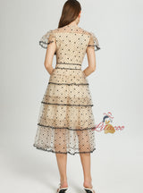 Silm Waist Tiers Cake Dress