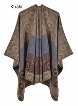 Fashion Letter Split Jacquard Shawl