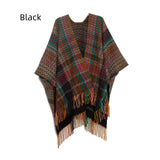Tassel Ethnic Fringed Split Shawl