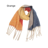 Thickened Coarse Tassel Jacquard Geometric Scarf