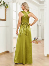 Sexy Green Sleeveless Prom Dress