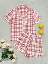 Summer Top Short Sleeve Shorts Suit