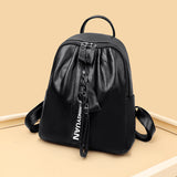Student Travel Soft Leather Backpack