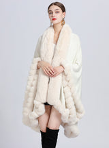 Irregular Large Size Knitted Loose Shawl Cloak