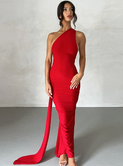 Sexy Backless Pleated Slim Sleeveless Dress