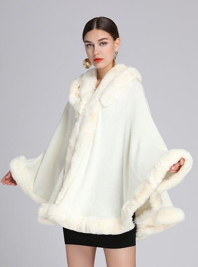 Hooded Shawl Cloak Large Size Loose Cloak Coat