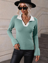 Turtleneck Flared Sleeves Sweater