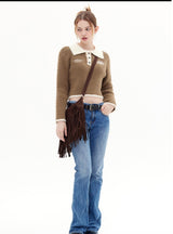 Long Sleeve Lapel Sweater