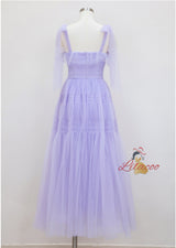 Purple Sleeveless Slim Waist Dress