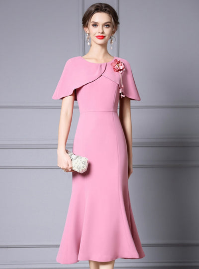 Pink Beading Mother of the Bride Dress