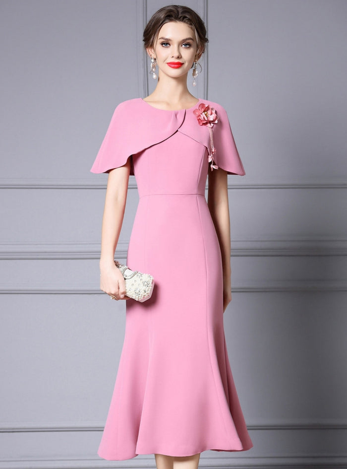 Pink Beading Mother of the Bride Dress