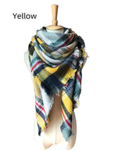 Colorful Plaid Square Plaid Scarf