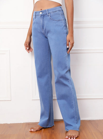 Loose Wide Leg High Waist Straight Jeans
